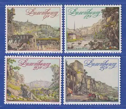 Luxemburg 1990 175 Jahre Wiener Kongress, Festung Mi.-Nr. 1236-39 **/MNH