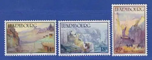 Luxemburg 1991 Gemälde von Sosthène Weis Mi.-Nr. 1264-66 **/MNH