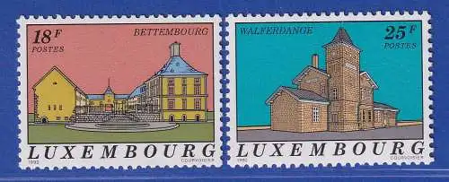 Luxemburg 1992 Bauten in Bettemburg, Walferdingen Mi.-Nr. 1291-92 **/MNH