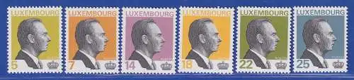 Luxemburg 1993 Freimarken Großherzog Jean Mi.-Nr. 1310-15 Satz kpl. **/MNH