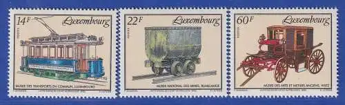 Luxemburg 1993 Museen Fahrzeuge Mi.-Nr. 1324-26 Satz kpl. **/MNH