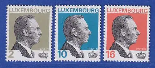 Luxemburg 1995 Freimarken Großherzog Jean Mi.-Nr. 1357-59 **/MNH