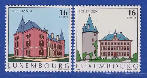 Luxemburg 1995 Schloss Erpeldingen, Schloss Schengen Mi.-Nr.1375-76 **/MNH