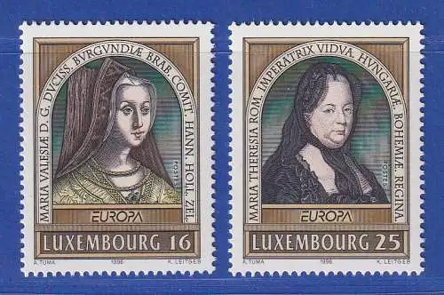 Luxemburg 1996 EUROPA Berühmte Frauen Mi.-Nr.1390-91 **/MNH