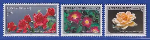 Luxemburg 1997 Weltkongress der Rosengesellschaften Mi.-Nr. 1411-13 **/MNH