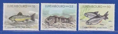 Luxemburg 1998 Einheimische Tiere Süßwasserfische Mi.-Nr. 1437-39 **/MNH