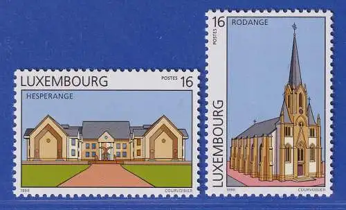 Luxemburg 1998 Sehenswürdigkeiten, Hesperingen u. Rodange Mi.-Nr. 1440-41 **/MNH