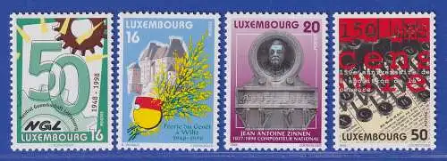 Luxemburg 1998 Jahresereignisse verschiedener Anlässe Mi.-Nr. 1442-45 **/MNH