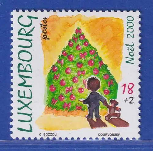 Luxemburg 2000 Weihnachten Kind mit Teddybär Mi.-Nr. 1517 **/MNH