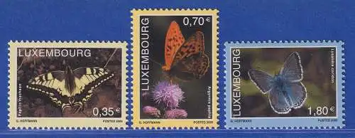 Luxemburg 2005 Schmetterlinge Mi.-Nr. 1684-86 **/MNH