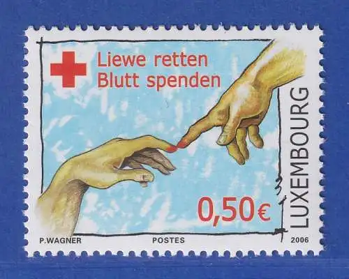 Luxemburg 2006 Kampagne für das Blutspenden Hände Mi.-Nr. 1707 **/MNH