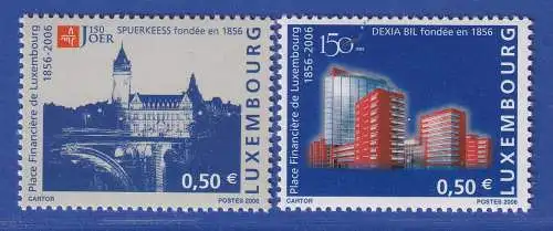 Luxemburg 2006 150 Jahre Finanzplatz Mi.-Nr. 1716-17 **/MNH