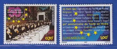 Luxemburg 2007 50 Jahre Römische Verträge Mi.-Nr. 1734-35 **/MNH