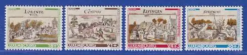 Luxemburg 2000 Wohlfahrt Ortsansichten Nationalarchiv Mi.-Nr.1518-21 **/MNH