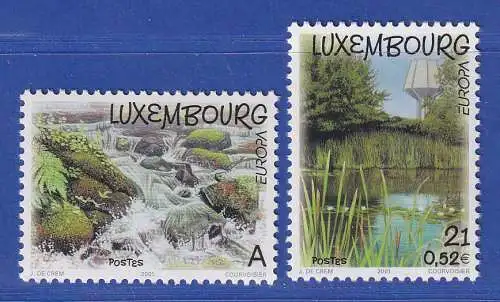 Luxemburg 2001 Europa Lebensspender Wasser Mi.-Nr. 1530-31 **/MNH