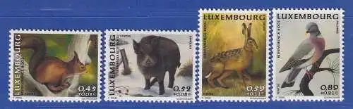 Luxemburg 2001 Wohlfahrt Einheimische Tiere Mi.-Nr. 1554-57 Satz kpl. **/MNH