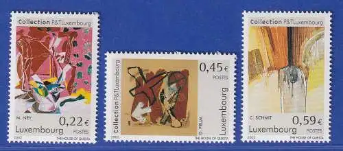 Luxemburg 2002 Gemälde aus der Kunstsammlung der Post  Mi.-Nr. 1559-61 **/MNH