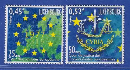 Luxemburg 2002 Europäische Institutionen Mi.-Nr. 1562-63 **/MNH