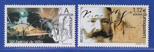 Luxemburg 2002 Wiltzer Festspiele, Victor Hugo Mi.-Nr. 1577-78 **/MNH