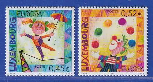 Luxemburg 2002 Europa Zirkus Mi.-Nr. 1579-80 **/MNH