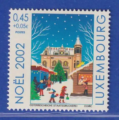 Luxemburg 2002 Weihnachtsmarkt auf der Place d´Armes Mi.-Nr. 1592 **/MNH