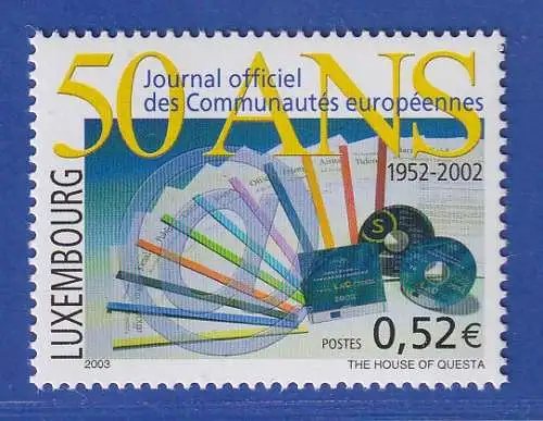 Luxemburg 2003 Amtsblatt der Europäischen Gemeinschaften Mi.-Nr. 1598 **/MNH