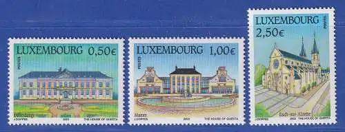 Luxemburg 2003 Sehenswürdigkeiten Bauwerke Mi.-Nr. 1601-03 **/MNH