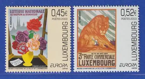 Luxemburg 2003 EUROPA Plakatkunst Mi.-Nr. 1607-08 **/MNH