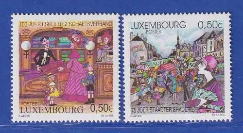 Luxemburg 2004 Escher Geschäftsverband, Staadter Braderie Mi.-Nr. 1634-35 **/MNH