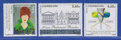 Luxemburg 2005 Jahrestage und Ereignisse versch. Anlässe Mi.-Nr.1663-65 **/MNH