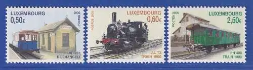 Luxemburg 2005 Historische Eisenbahnen Mi.-Nr.1670-72 **/MNH