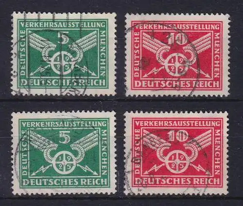 Dt. Reich 1925 Verkehrsausstellung München Mi.-Nr. 370-371 X und Y gestempelt