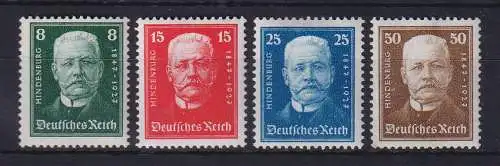 Dt. Reich 1927 Nothilfe Hindenburg Mi.-Nr. 403-406 ungebraucht *