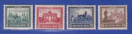 Dt. Reich 1930 Nothilfe Bauwerke Mi.-Nr. 450-453 ** teils gpr. SCHLEGEL BPP