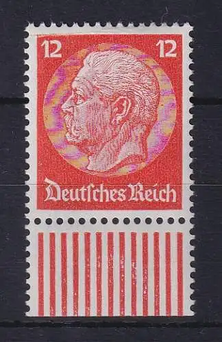 Dt. Reich 1932 Hindenburg 12 Pfg. Mi.-Nr. 473 Unterrandstück postfrisch **