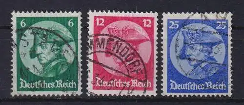 Dt. Reich 1933 Friedrich der Große Mi.-Nr. 479-481 gestempelt