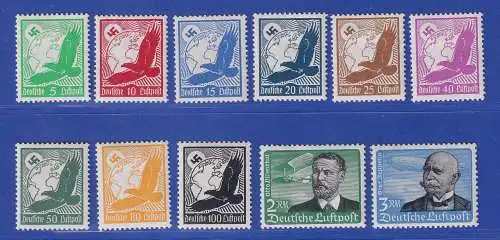 Dt. Reich 1934 Flugpostmarken Steinadler Mi.-Nr. 529-539x ungebraucht *