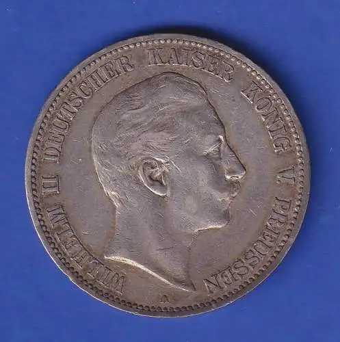 Preußen Silbermünze 5 Mark Kaiser Wilhelm II. 1903 ss