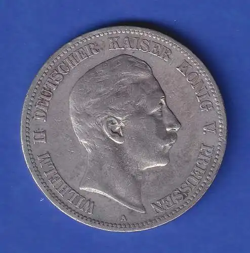 Preußen Silbermünze 5 Mark Kaiser Wilhelm II. 1900 ss