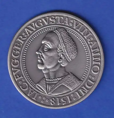 Silbermedaille 1983 nach Vorbild Medaille Jakob Fugger Adsit Apollo 1518