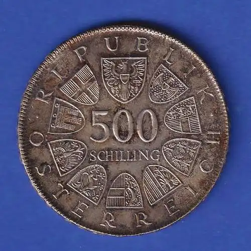 Österreich Silbermünze 1982 Hl. Severin 500 Schilling 24gr/Ag640 ss mit Patina