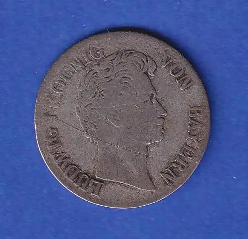 Bayern Silbermünze 6 Kreuzer König Ludwig I. 1835