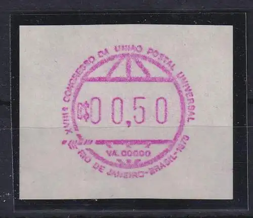 Brasilien FRAMA Sonder-ATM UPU-Kongress 1979, Wertstufe 00,50 Cr$ **  