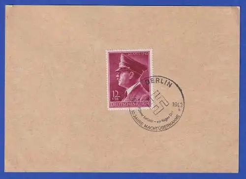 Dt. Reich 1942 Hitler Mi.-Nr. 813 auf Karte mit So.-O BERLIN 1943