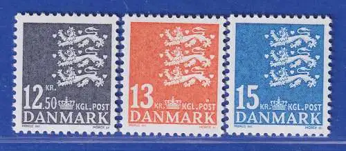 Dänemark 2004 Mi.-Nr. 1357-1359  Freimarke: Kleines Reichswappen **/MNH