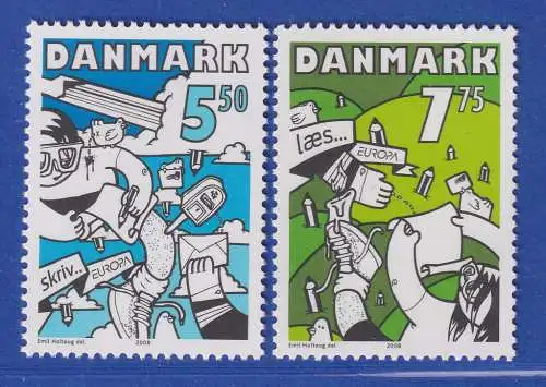 Dänemark 2008 Mi.-Nr. 1501-1502  Europa: Der Brief   **/MNH