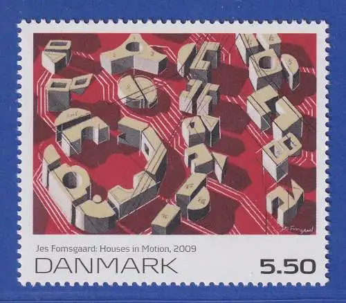 Dänemark 2009 Mi.-Nr. 1538  Kunst Gemälde Häuser in Bewegung **/MNH