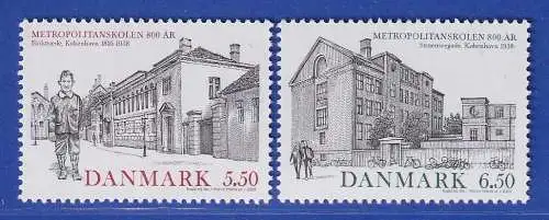 Dänemark 2009 Mi.-Nr. 1541-1542  800 Jahre Metropolitanschule Kopenhagen **/MNH