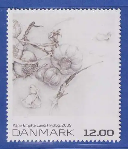 Dänemark 2009 Mi.-Nr. 1543  Kunst Zeichnung Knoblauch von Brigitte Lund  **/MNH