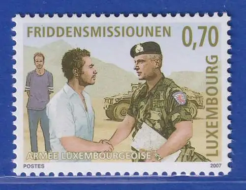 Luxemburg 2007 Friedensmissionen der Streitkräfte Mi.-Nr. 1760 **/MNH